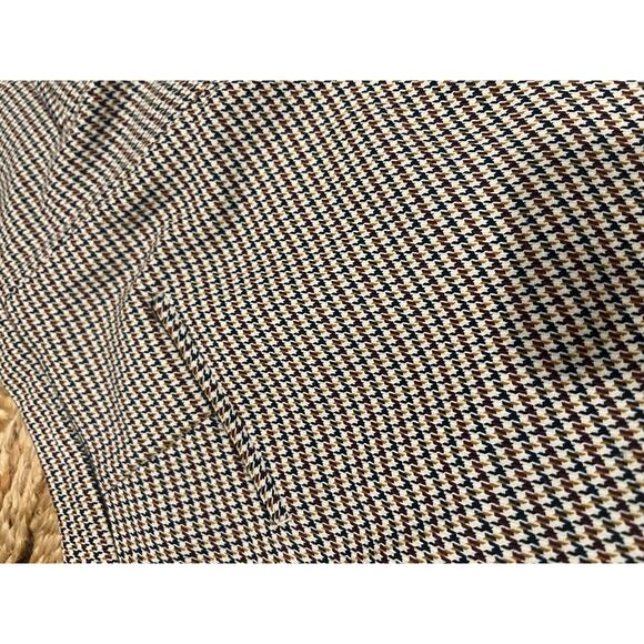 Women's checkered slim-fit work trousers High-waisted houndstooth dress pants 12 - Picture 8 of 8